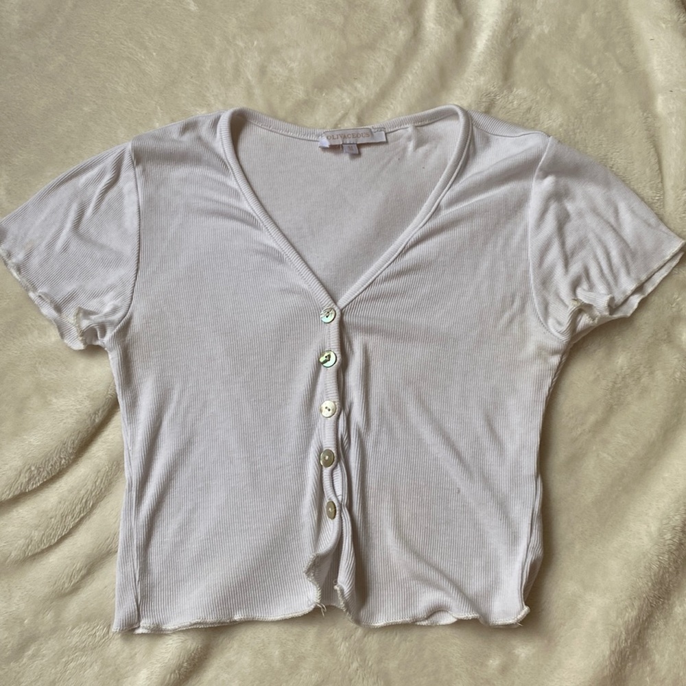 Classic White Tee Crop 💗